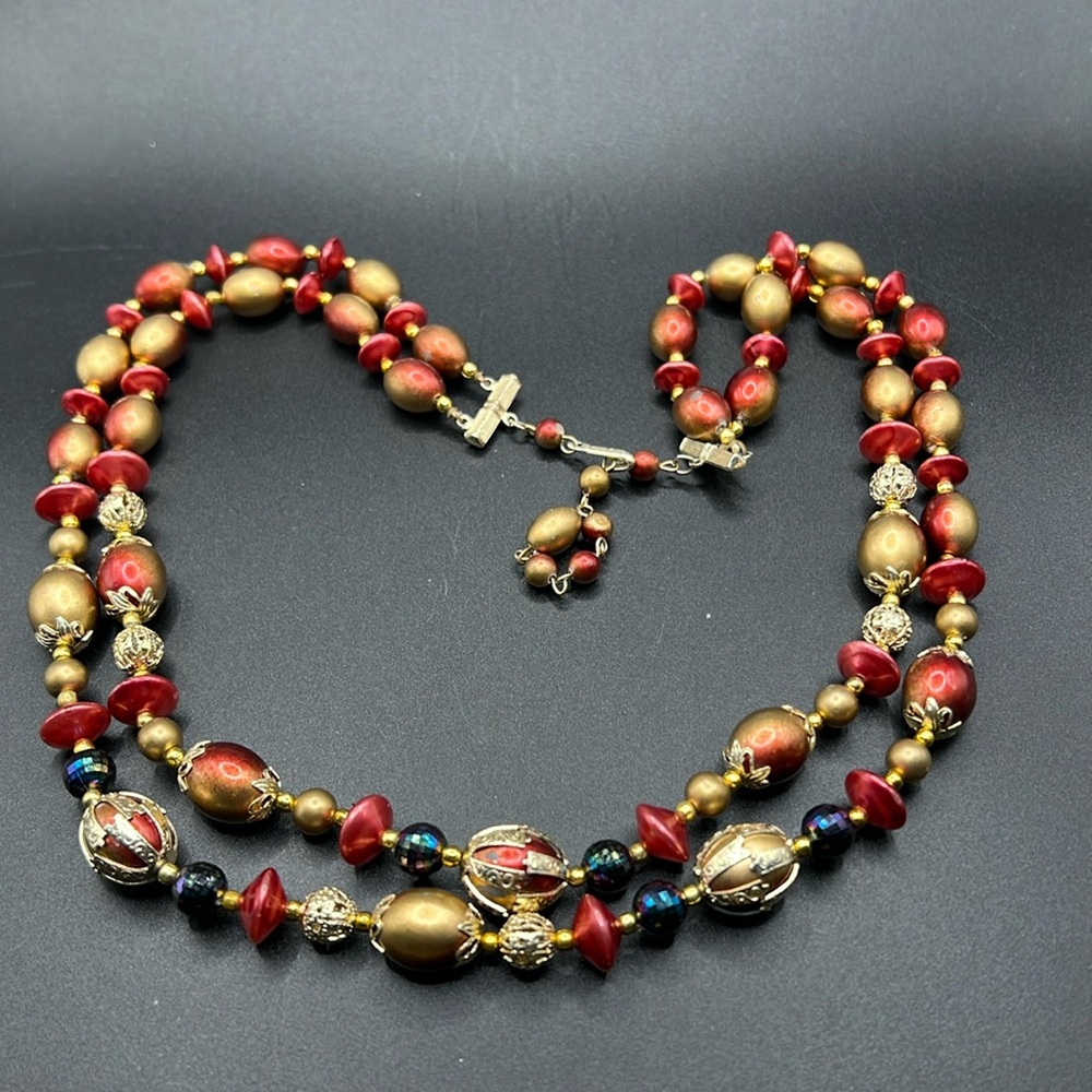 Vintage Hong Kong beaded necklace